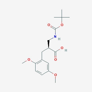 molecular formula C17H25NO6 B12943901 (S)-3-((tert-Butoxycarbonyl)amino)-2-(2,5-dimethoxybenzyl)propanoic acid 