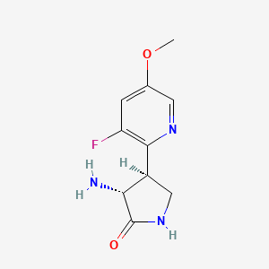 Rel-(3R,4S)-3-amino-4-(3-fluoro-5-methoxypyridin-2-yl)pyrrolidin-2-one