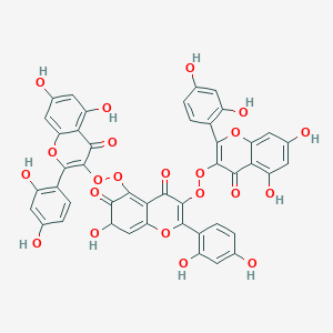 2-(2,4-dihydroxyphenyl)-3,5-bis[[2-(2,4-dihydroxyphenyl)-5,7-dihydroxy-4-oxochromen-3-yl]peroxy]-7-hydroxy-7H-chromene-4,6-dione