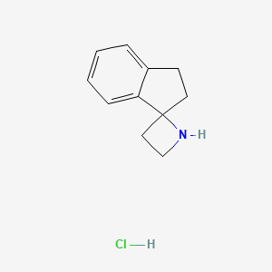 molecular formula C11H14ClN B12943931 2',3'-Dihydrospiro[azetidine-2,1'-indene] hydrochloride 