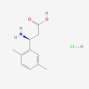 molecular formula C11H16ClNO2 B12943940 (S)-3-Amino-3-(2,5-dimethylphenyl)propanoic acid hydrochloride 