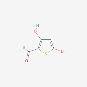 molecular formula C5H3BrO2S B12943994 5-Bromo-3-hydroxythiophene-2-carbaldehyde 