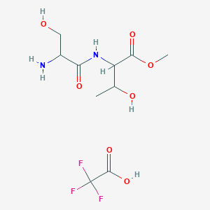 Methyl 2-(2-amino-3-hydroxypropanamido)-3-hydroxybutanoate 2,2,2-trifluoroacetate