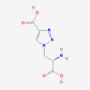 molecular formula C6H8N4O4 B12944002 (S)-1-(2-amino-2-carboxyethyl)-1H-1,2,3-triazole-4-carboxylic acid 