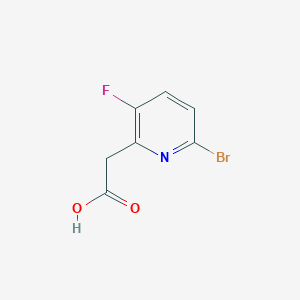 molecular formula C7H5BrFNO2 B12944026 2-(6-Bromo-3-fluoropyridin-2-yl)acetic acid 