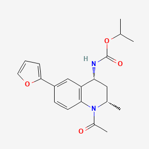 Propan-2-Yl ~{n}-[(2~{s},4~{r})-1-Ethanoyl-6-(Furan-2-Yl)-2-Methyl-3,4-Dihydro-2~{h}-Quinolin-4-Yl]carbamate