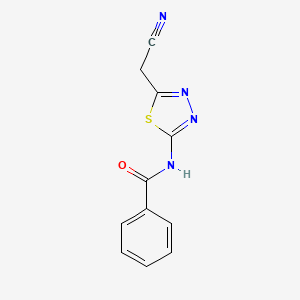 molecular formula C11H8N4OS B12944057 N-[5-(cyanomethyl)-1,3,4-thiadiazol-2-yl]benzamide CAS No. 93355-73-8