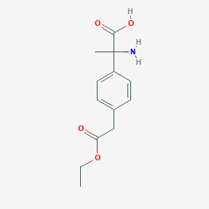 molecular formula C13H17NO4 B12944080 2-Amino-2-(4-(2-ethoxy-2-oxoethyl)phenyl)propanoic acid 