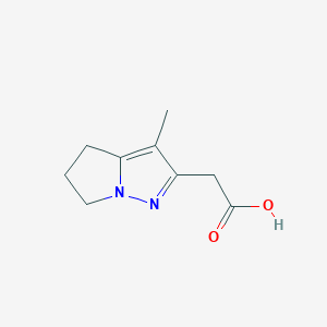 molecular formula C9H12N2O2 B12944094 2-(3-Methyl-5,6-dihydro-4H-pyrrolo[1,2-b]pyrazol-2-yl)acetic acid 