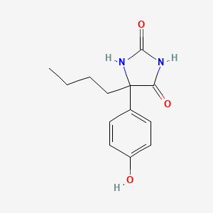 molecular formula C13H16N2O3 B12944101 5-Butyl-5-(4-hydroxyphenyl)imidazolidine-2,4-dione CAS No. 6946-00-5