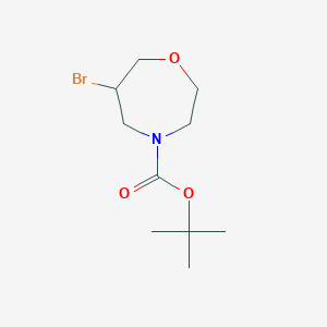 molecular formula C10H18BrNO3 B12944111 tert-Butyl 6-bromo-1,4-oxazepane-4-carboxylate 