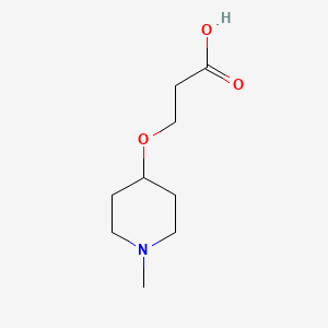 molecular formula C9H17NO3 B12944125 3-((1-Methylpiperidin-4-yl)oxy)propanoic acid 