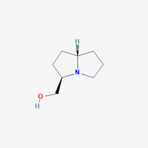 molecular formula C8H15NO B12944127 ((3R,7AS)-hexahydro-1H-pyrrolizin-3-yl)methanol 