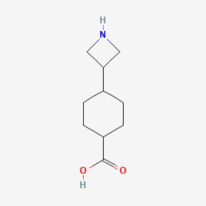 molecular formula C10H17NO2 B12944138 4-(Azetidin-3-yl)cyclohexane-1-carboxylic acid 