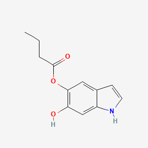 molecular formula C12H13NO3 B12944145 6-Hydroxy-1H-indol-5-yl butyrate 