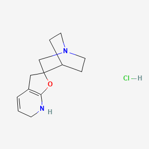 molecular formula C13H19ClN2O B12944157 6',7'-Dihydro-3'H-4-azaspiro[bicyclo[2.2.2]octane-2,2'-furo[2,3-b]pyridine] hydrochloride 