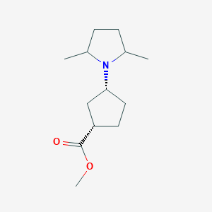 molecular formula C13H23NO2 B12944167 Methyl (1S,3R)-3-(2,5-dimethylpyrrolidin-1-yl)cyclopentane-1-carboxylate 