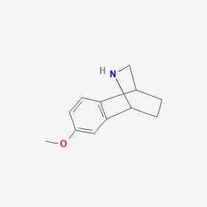 molecular formula C12H15NO B12944171 7-Methoxy-1,2,3,4-tetrahydro-1,4-(epiminomethano)naphthalene 