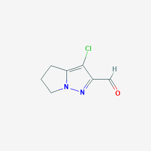 3-Chloro-5,6-dihydro-4H-pyrrolo[1,2-b]pyrazole-2-carbaldehyde