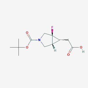 2-((1S,5R,6R)-3-(tert-Butoxycarbonyl)-1-fluoro-3-azabicyclo[3.1.0]hexan-6-yl)acetic acid