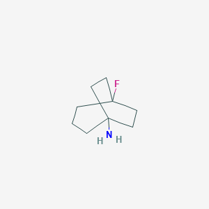 molecular formula C9H16FN B12944256 5-Fluorobicyclo[3.2.2]nonan-1-amine 