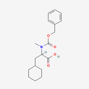 molecular formula C18H25NO4 B12944296 2-(((Benzyloxy)carbonyl)(methyl)amino)-3-cyclohexylpropanoic acid 