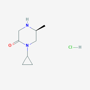 molecular formula C8H15ClN2O B12944312 (S)-1-Cyclopropyl-5-methylpiperazin-2-one hydrochloride 