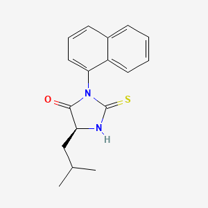 (5S)-5-(2-Methylpropyl)-3-(naphthalen-1-yl)-2-sulfanylideneimidazolidin-4-one