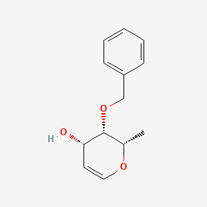 molecular formula C13H16O3 B12944336 L-arabino-Hex-5-enitol, 2,6-anhydro-1,5-dideoxy-3-O-(phenylmethyl)- 