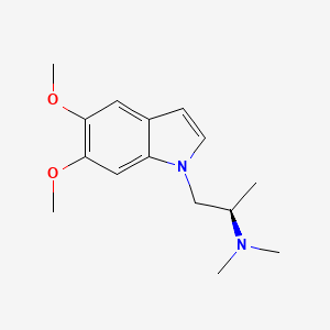 molecular formula C15H22N2O2 B12944387 (R)-1-(5,6-Dimethoxy-1H-indol-1-yl)-N,N-dimethylpropan-2-amine 