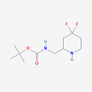 molecular formula C11H20F2N2O2 B12944397 tert-Butyl ((4,4-difluoropiperidin-2-yl)methyl)carbamate 