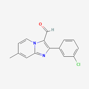 2-(3-Chlorophenyl)-7-methylimidazo[1,2-a]pyridine-3-carbaldehyde