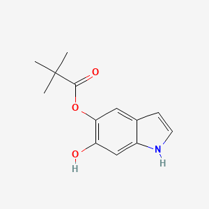 molecular formula C13H15NO3 B12944480 6-Hydroxy-1H-indol-5-yl pivalate 