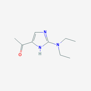 molecular formula C9H15N3O B12944491 1-[2-(Diethylamino)-1H-imidazol-5-yl]ethan-1-one CAS No. 88723-36-8