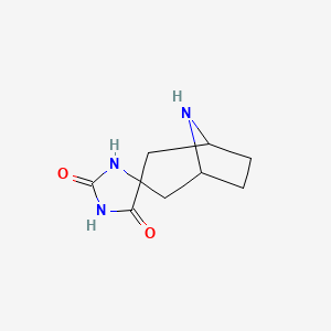 molecular formula C9H13N3O2 B12944510 2'H,5'H-Spiro[8-azabicyclo[3.2.1]octane-3,4'-imidazolidine]-2',5'-dione CAS No. 77699-15-1