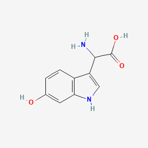 molecular formula C10H10N2O3 B12944565 2-Amino-2-(6-hydroxy-1H-indol-3-yl)acetic acid 