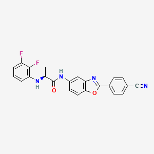 (S)-N-(2-(4-cyanophenyl)benzo[d]oxazol-5-yl)-2-((2,3-difluorophenyl)amino)propanamide