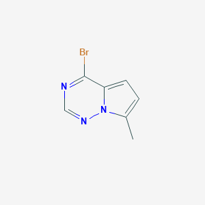 molecular formula C7H6BrN3 B12944585 4-Bromo-7-methylpyrrolo[2,1-f][1,2,4]triazine 