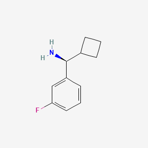 molecular formula C11H14FN B12944592 (S)-Cyclobutyl(3-fluorophenyl)methanamine 