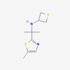 N-(2-(5-Methylthiazol-2-yl)propan-2-yl)thietan-3-amine