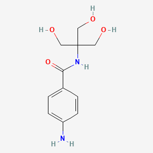 molecular formula C11H16N2O4 B12944631 4-Amino-N-(1,3-dihydroxy-2-(hydroxymethyl)propan-2-yl)benzamide 