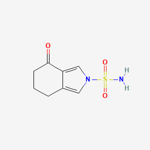 molecular formula C8H10N2O3S B12944660 4-Oxo-4,5,6,7-tetrahydro-2H-isoindole-2-sulfonamide 