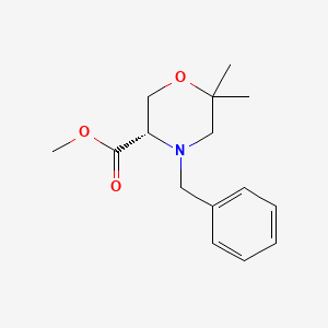 molecular formula C15H21NO3 B12944674 Methyl (S)-4-benzyl-6,6-dimethylmorpholine-3-carboxylate 