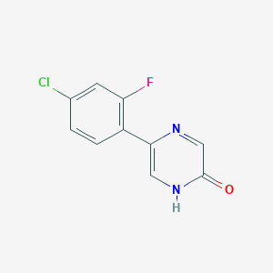 5-(4-Chloro-2-fluorophenyl)pyrazin-2(1H)-one