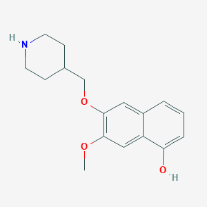 7-Methoxy-6-(piperidin-4-ylmethoxy)naphthalen-1-ol