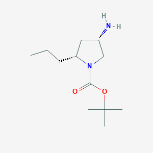 molecular formula C12H24N2O2 B12944697 tert-butyl (2R,4S)-4-amino-2-propylpyrrolidine-1-carboxylate 