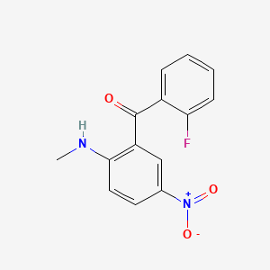 B1294471 2'-Fluoro-2-methylamino-5-nitrobenzophenone CAS No. 735-06-8