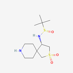 N-((S)-2,2-Dioxido-2-thia-8-azaspiro[4.5]decan-4-yl)-2-methylpropane-2-sulfinamide