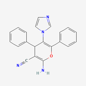 2-Amino-5-(1H-imidazol-1-yl)-4,6-diphenyl-4H-pyran-3-carbonitrile