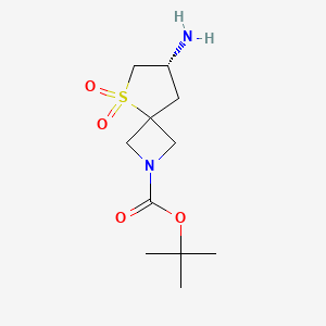 tert-Butyl (R)-7-amino-5-thia-2-azaspiro[3.4]octane-2-carboxylate 5,5-dioxide